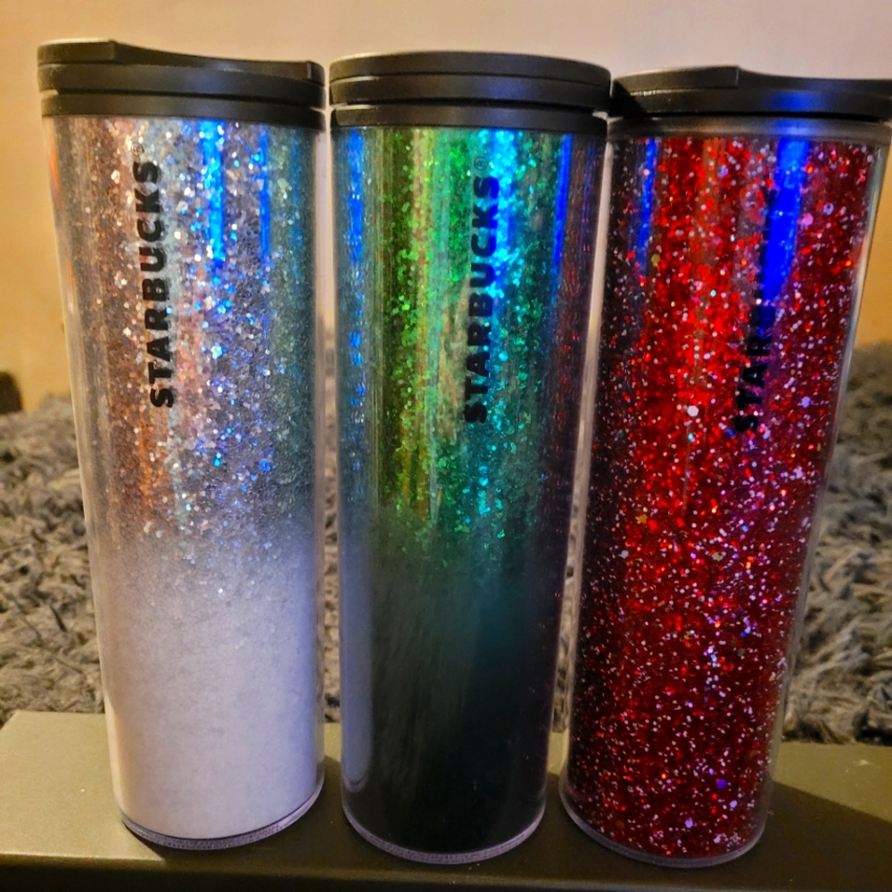 Starbucks White Glitter Tumbler
